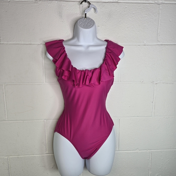 J Crew Ruffle Scoop One Piece BF169 Swimsuit - Picture 10 of 12